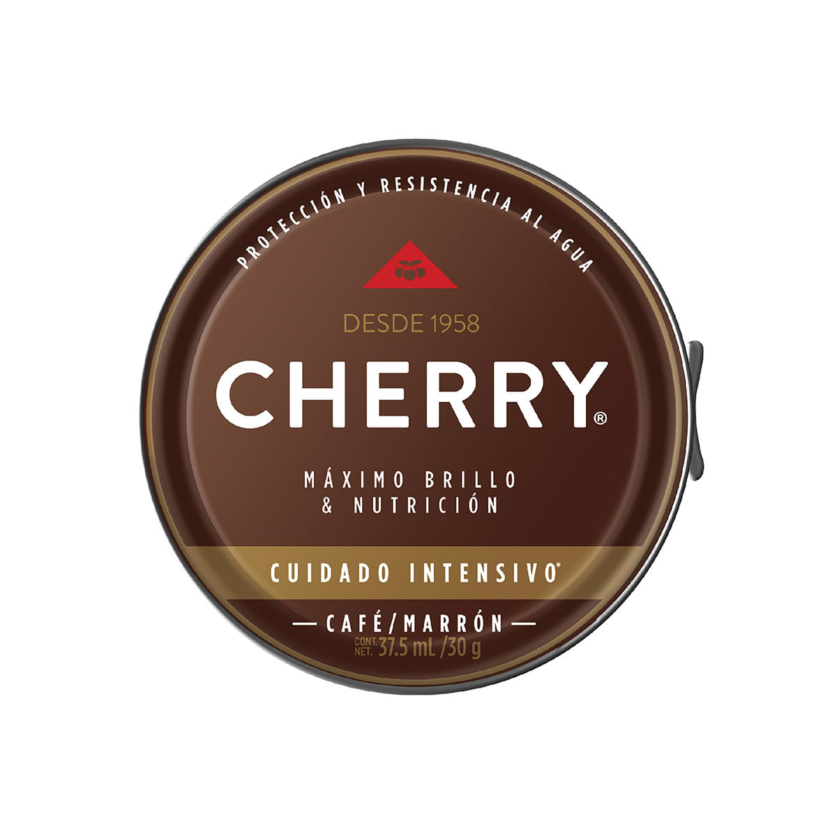Betún Cherry Cuidado Intensivo Café/Marrón Lata x 30 g
