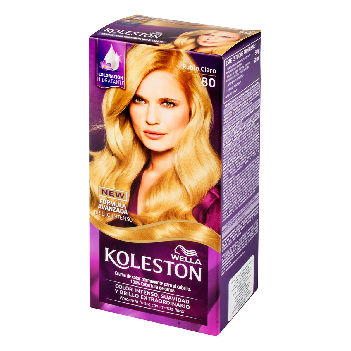 Tinte Permanente Wella Koleston 80 Rubio Claro x Caja.
