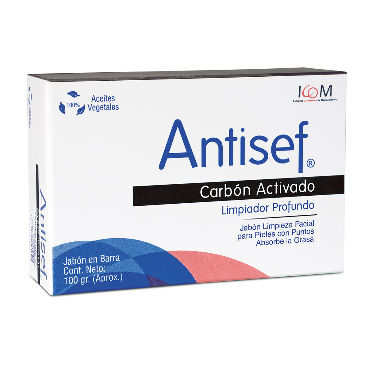 Jabón Icom Antisef Carbón Activo Barra x 100 g
