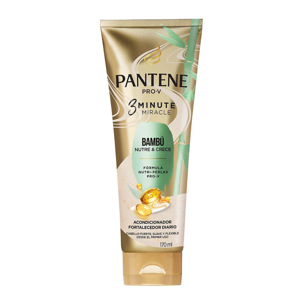 Acondicionador Pantene Pro-V 3 Minute Miracle Nutre y Crece Bambú Tubo x 170 mL.