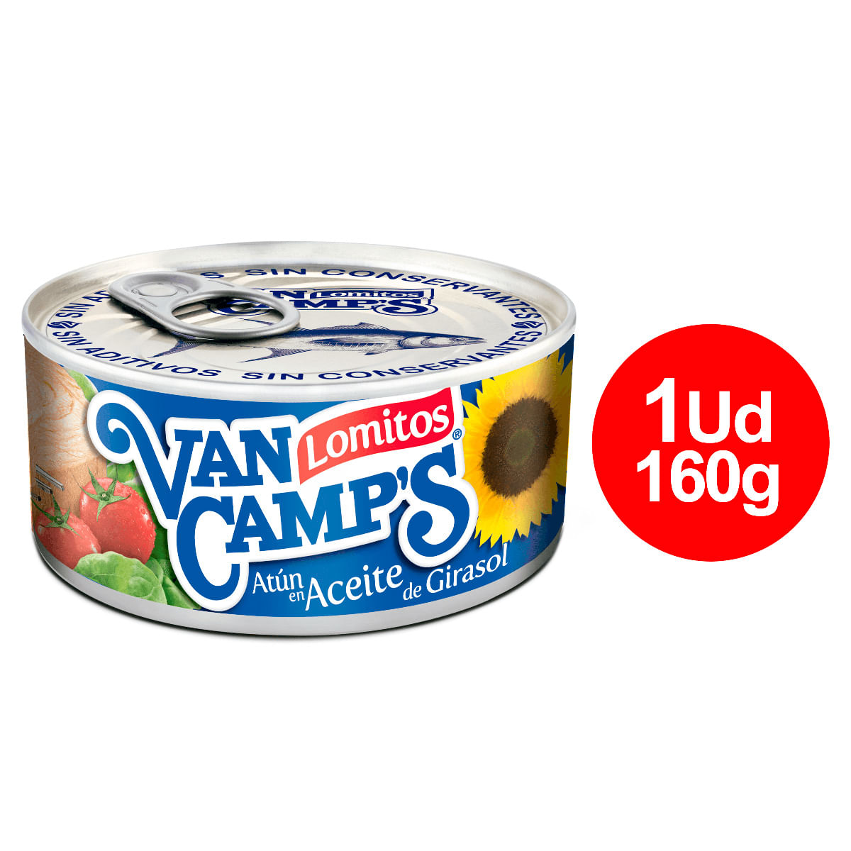 Atún Van Camps Lomitos en Aceite de Girasol Lata x 160 g