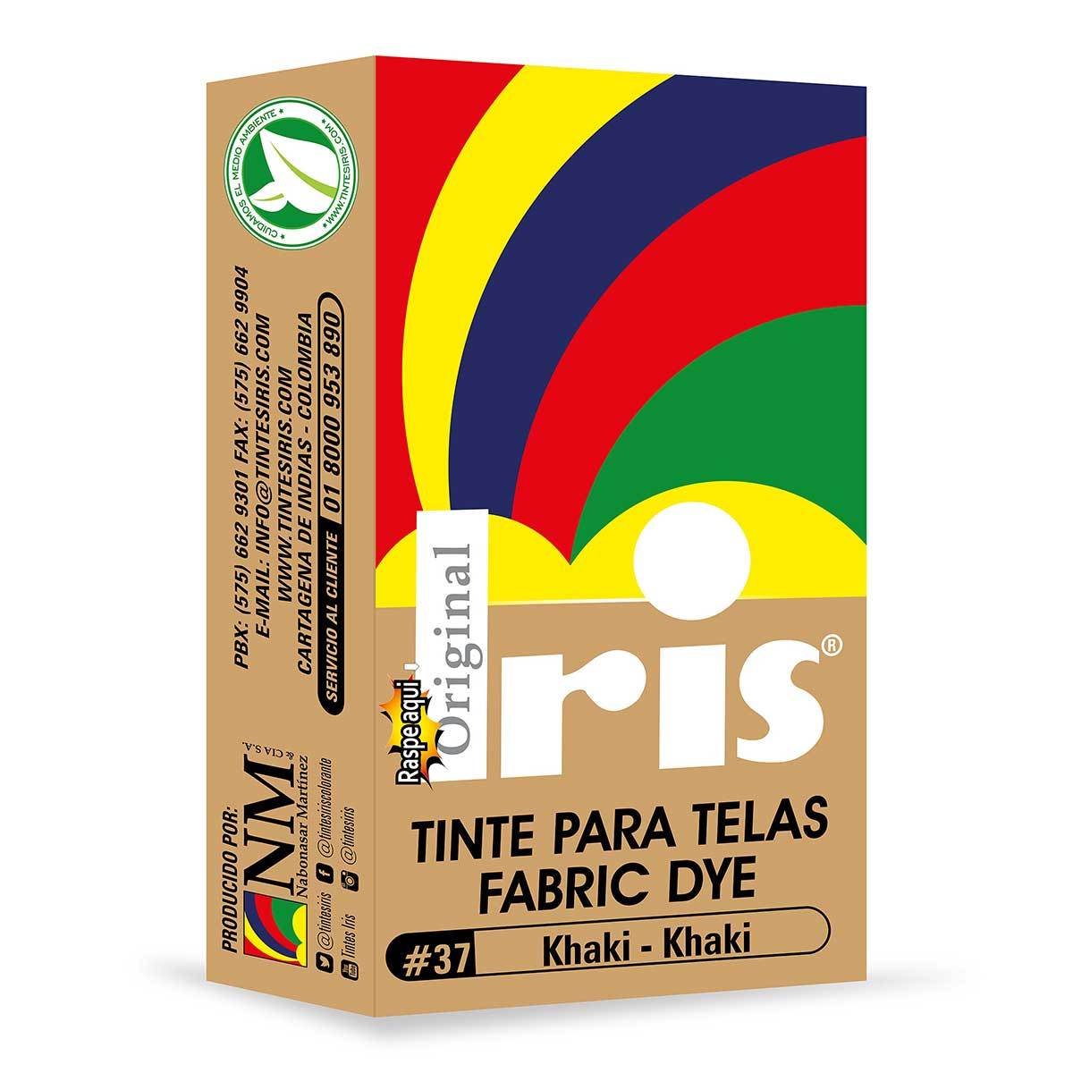 Tinte para Telas Iris N-37 Khaki Caja x 9 g.