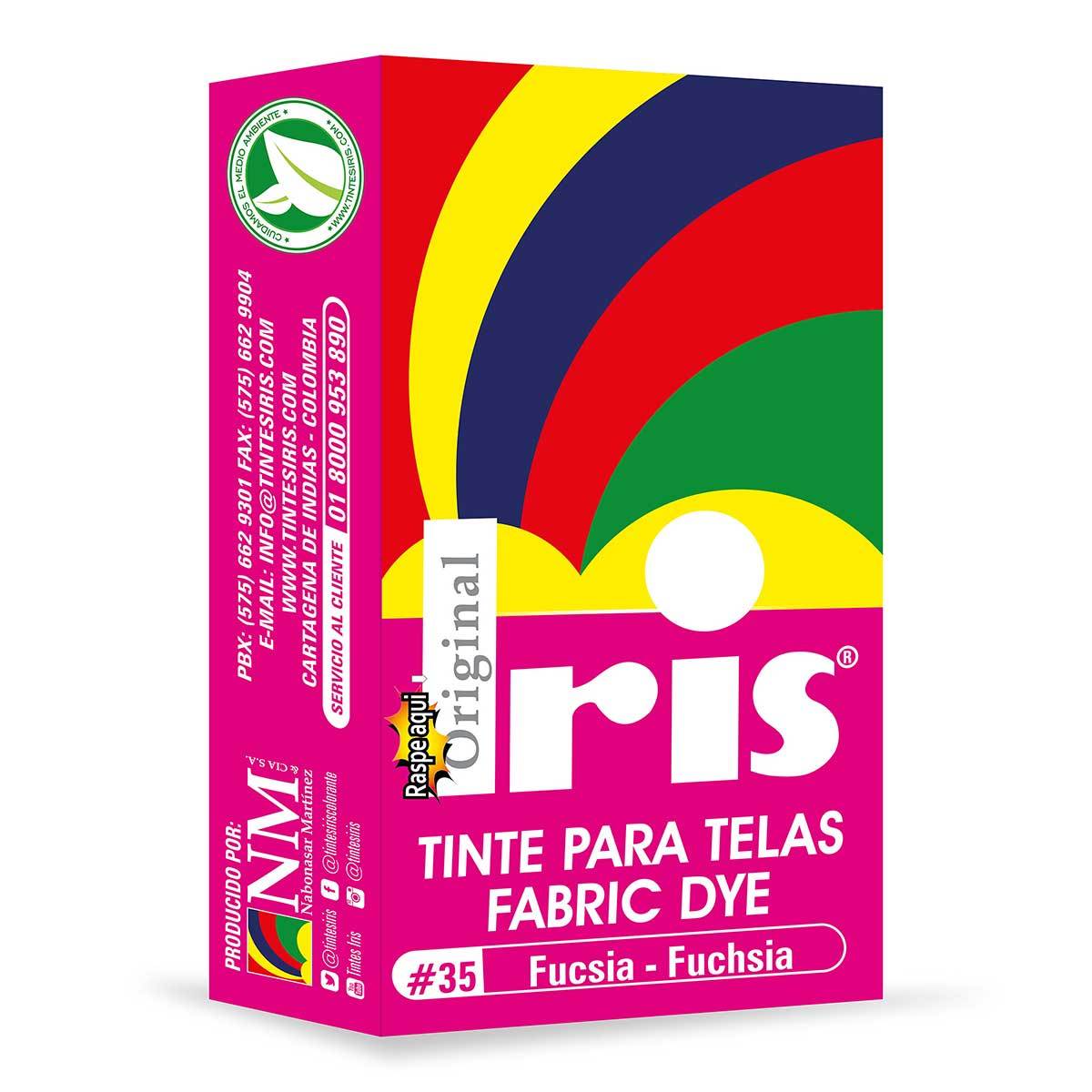 Tinte para Telas Iris N-35 Fucsia Caja x 9 g.