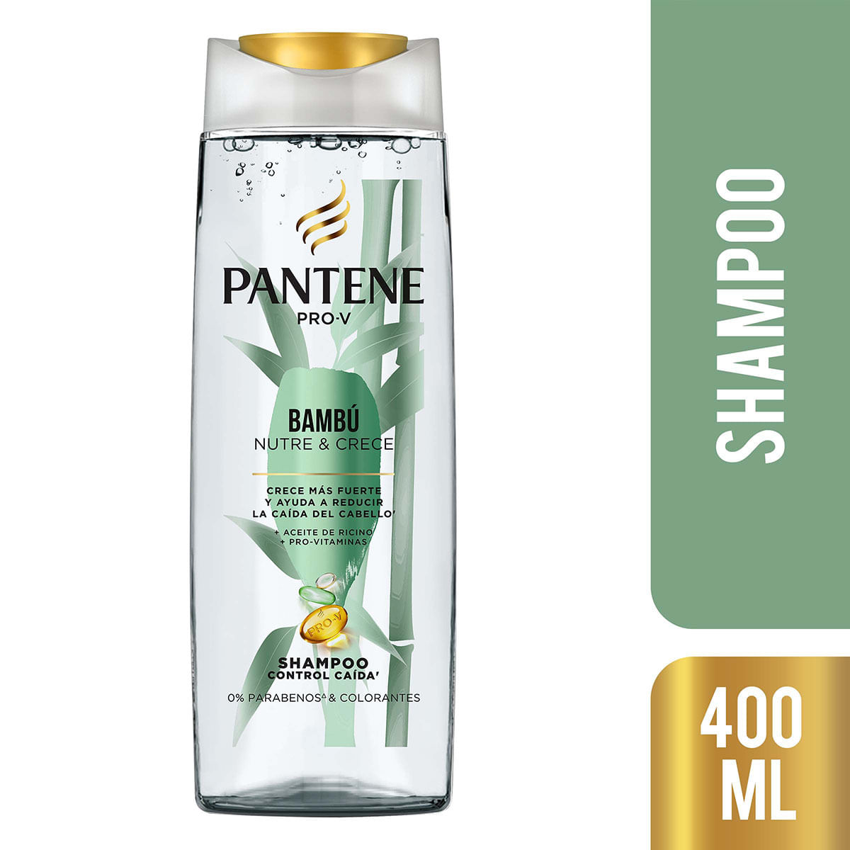 Shampoo Pantene Pro-V Control Caída Bambú Frasco x 400 mL.