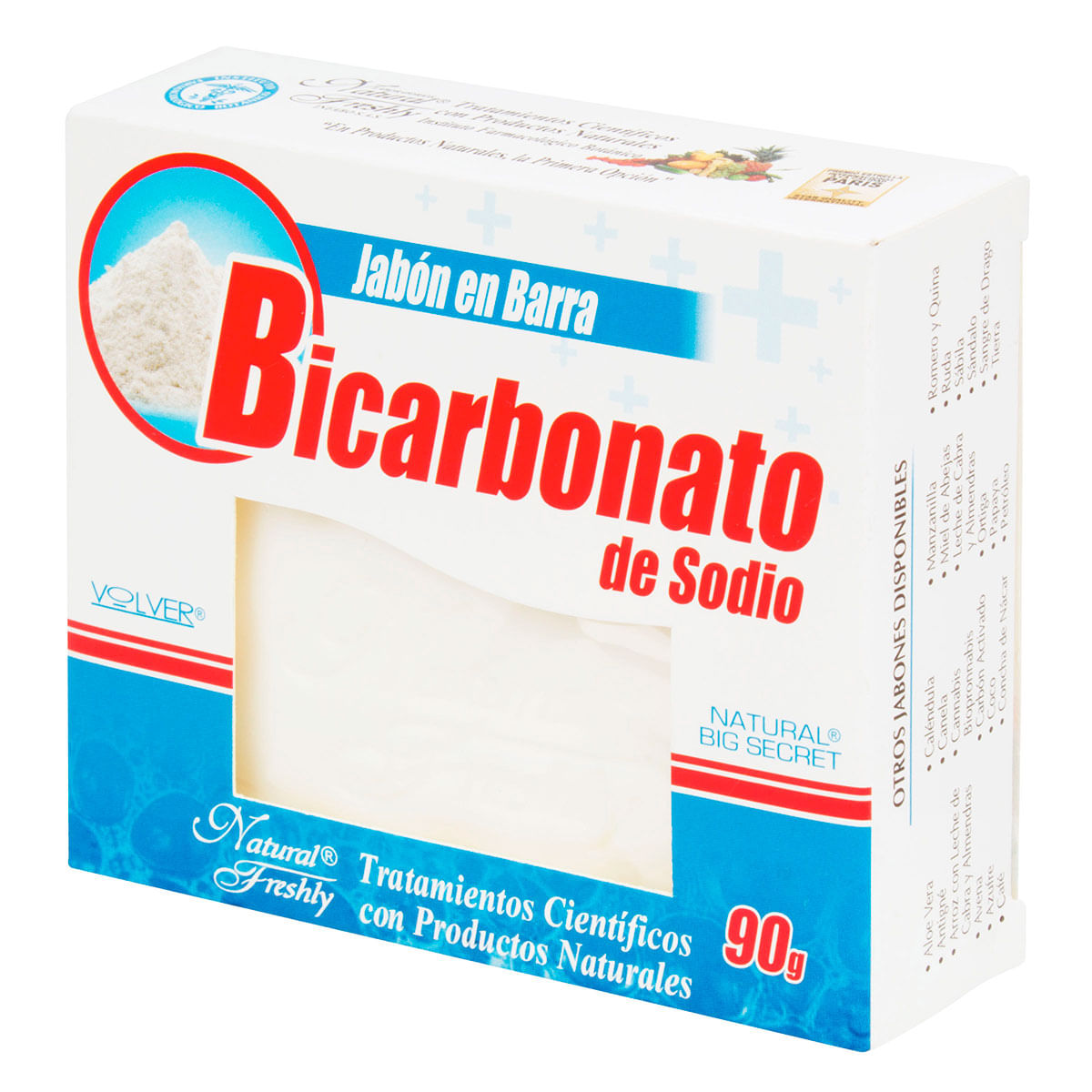 Jabón Natural Freshly Bicarbonato de Sodio Barra x 90 g.