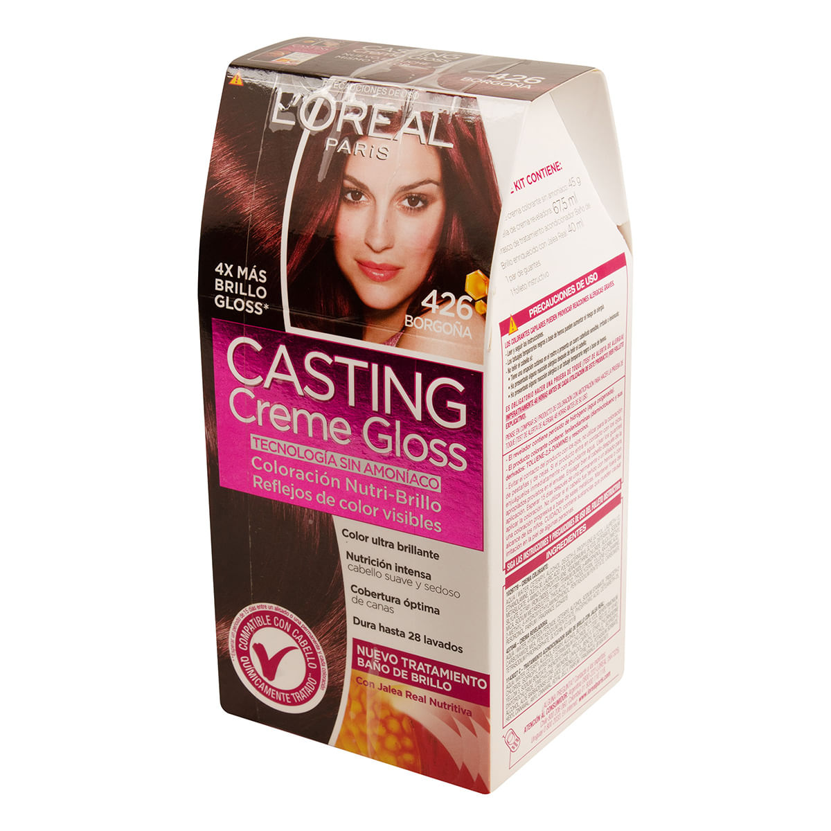 Tinte Capilar Permanente LOréal Paris Casting Creme Gloss 426 Borgoña x 1 Caja