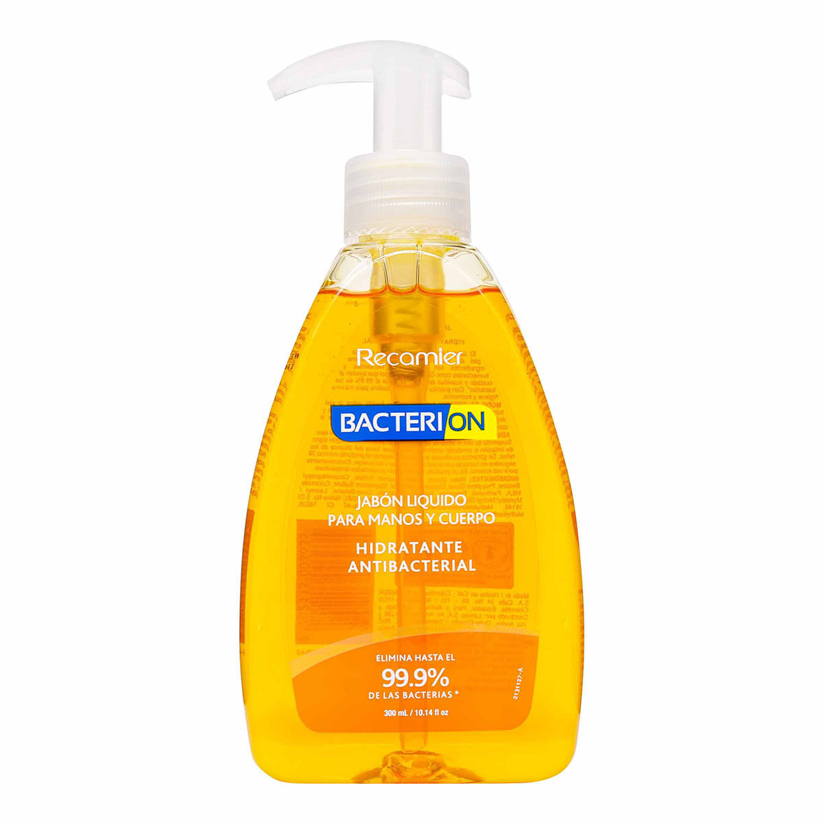 Jabón Líquido Bacterion Hidratante Frasco X 300 Ml.