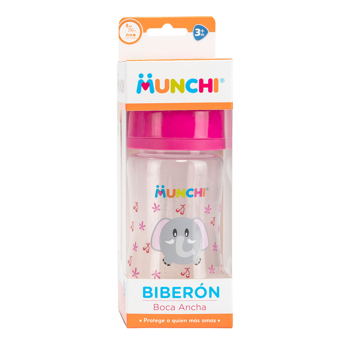Biberón Munchi Boca Ancha 8 Oz Caja X 1 Ud.