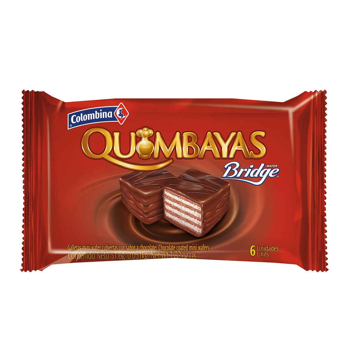 Galletas Quimbayas Bridge Paquete X 51.6 G X 3 Uds.