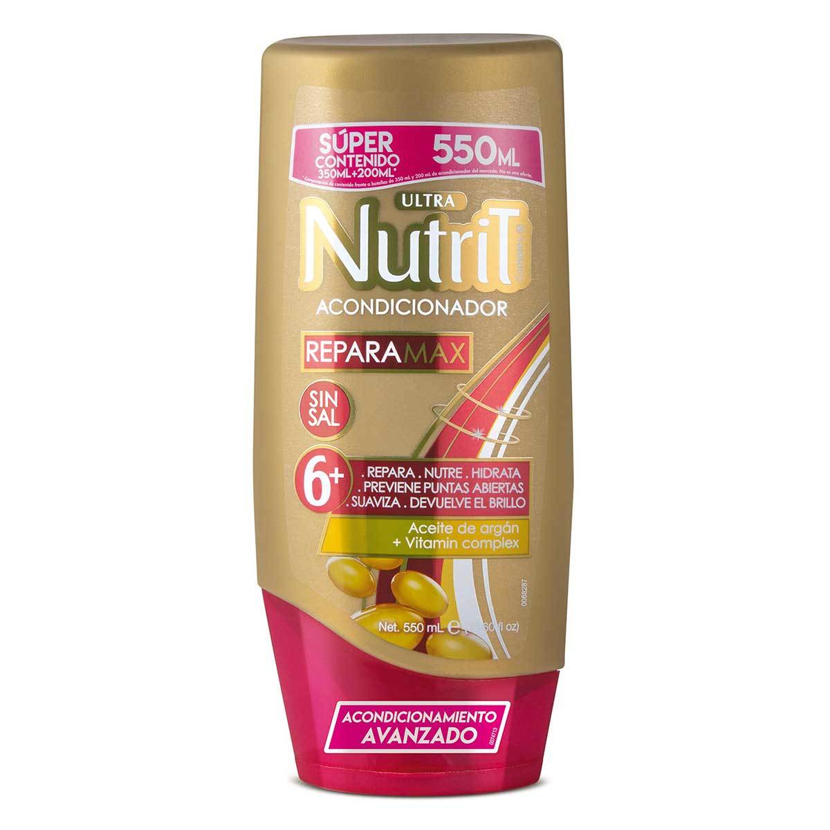 Acondicionador Ultra Nutrit Repara Max Frasco X 550 Ml Súper Contenido.