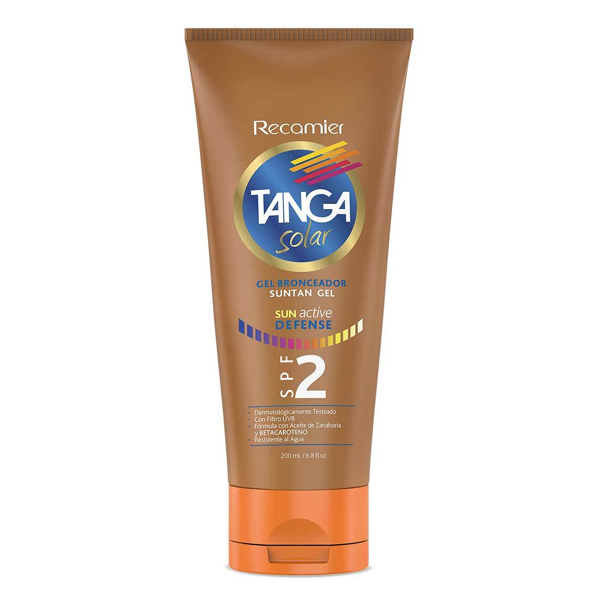 Gel Bronceador Tanga Spf 2 Tubo X 200 Ml.