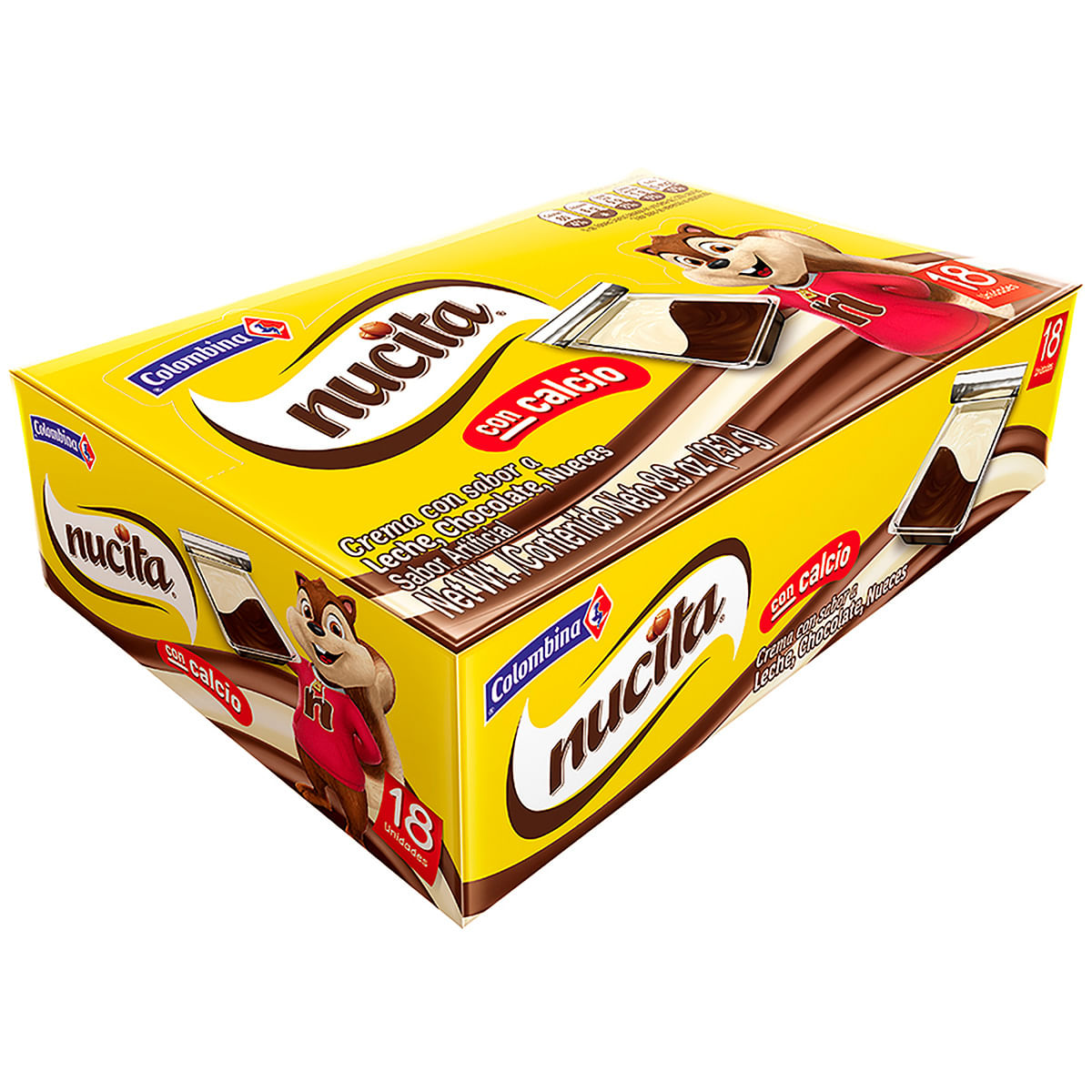 Crema Combinada Nucita con Calcio Caja x 252 g x 18 Uds