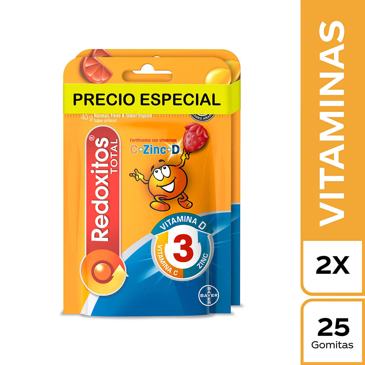 2 Gomitas Masticables Redoxitos Total x 25 Uds Precio Especial