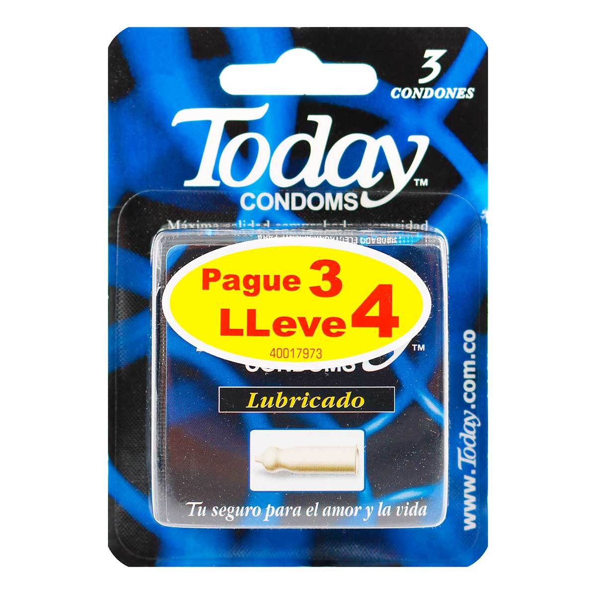 Condones Today Lubricado Blister x 3 Uds Pague 3 Lleve 4