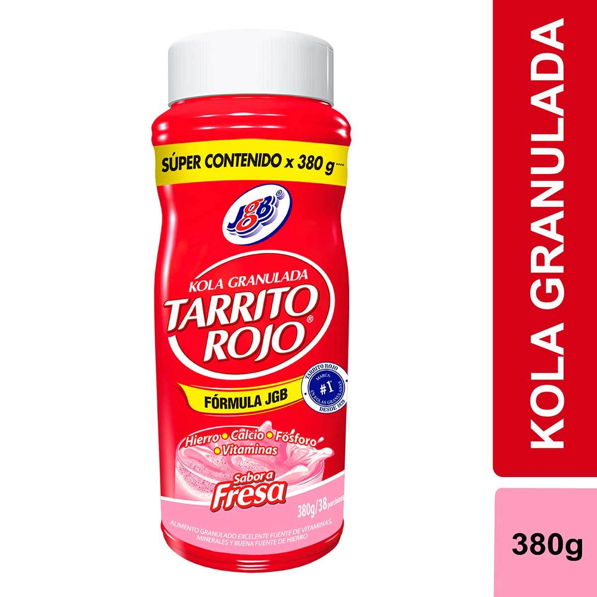 Kola Granulada Jgb Tarrito Rojo Fresa Frasco X 380 G Súper Contenido.