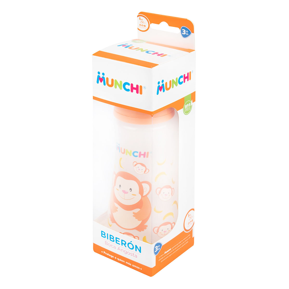 Biberón Munchi Boca Angosta 8 Oz Caja x 1 Ud.