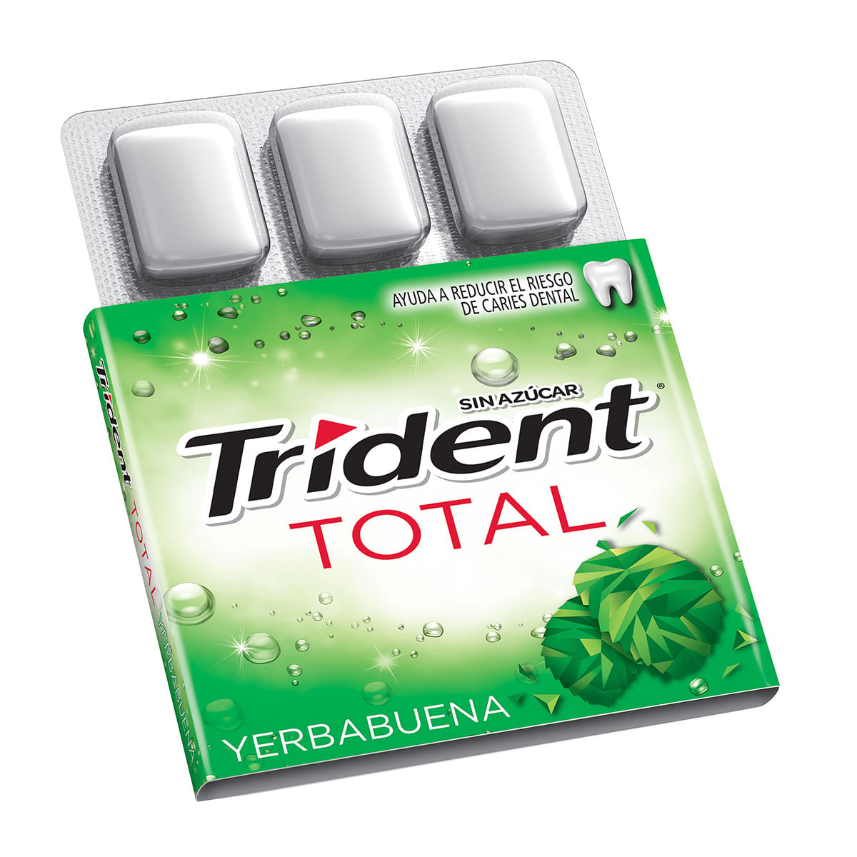 Goma De Mascar Trident Total Yerbabuena Caja X 16 Uds.