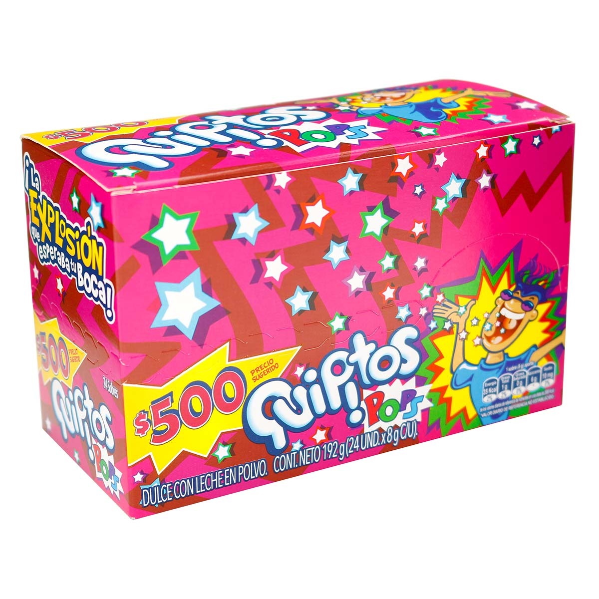 Dulce Con Leche En Polvo Quipitos Pops 24 Sobres X 8 G.