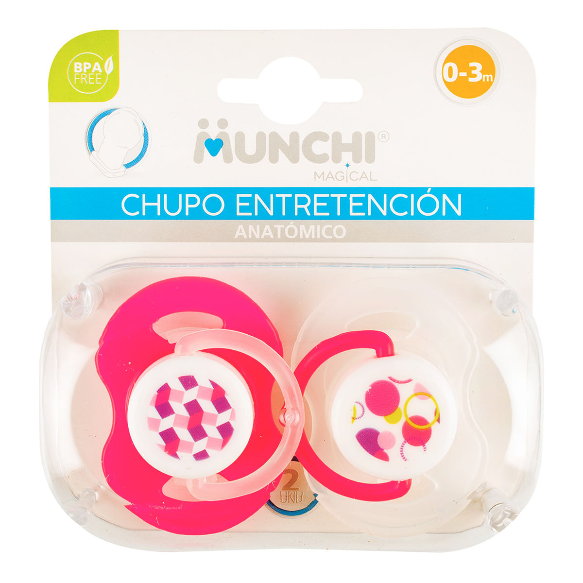 Chupo Anatómico Munchi Magical Entretención 0-3 Meses Blister x 2 Uds.