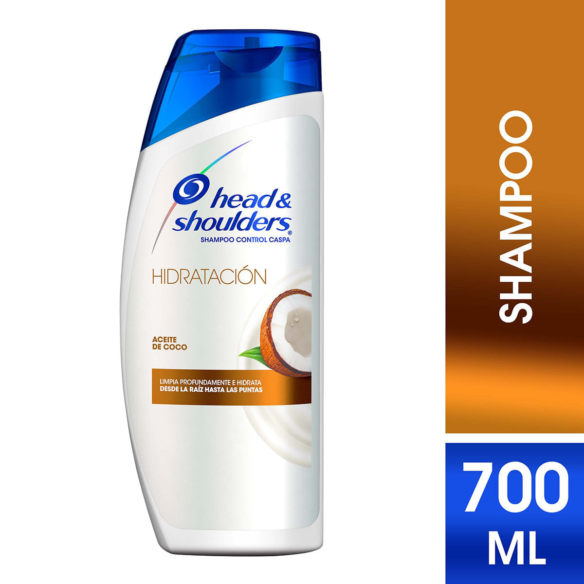 Shampoo Head & Shoulders Hidratación Aceite de Coco Frasco x 700 mL.