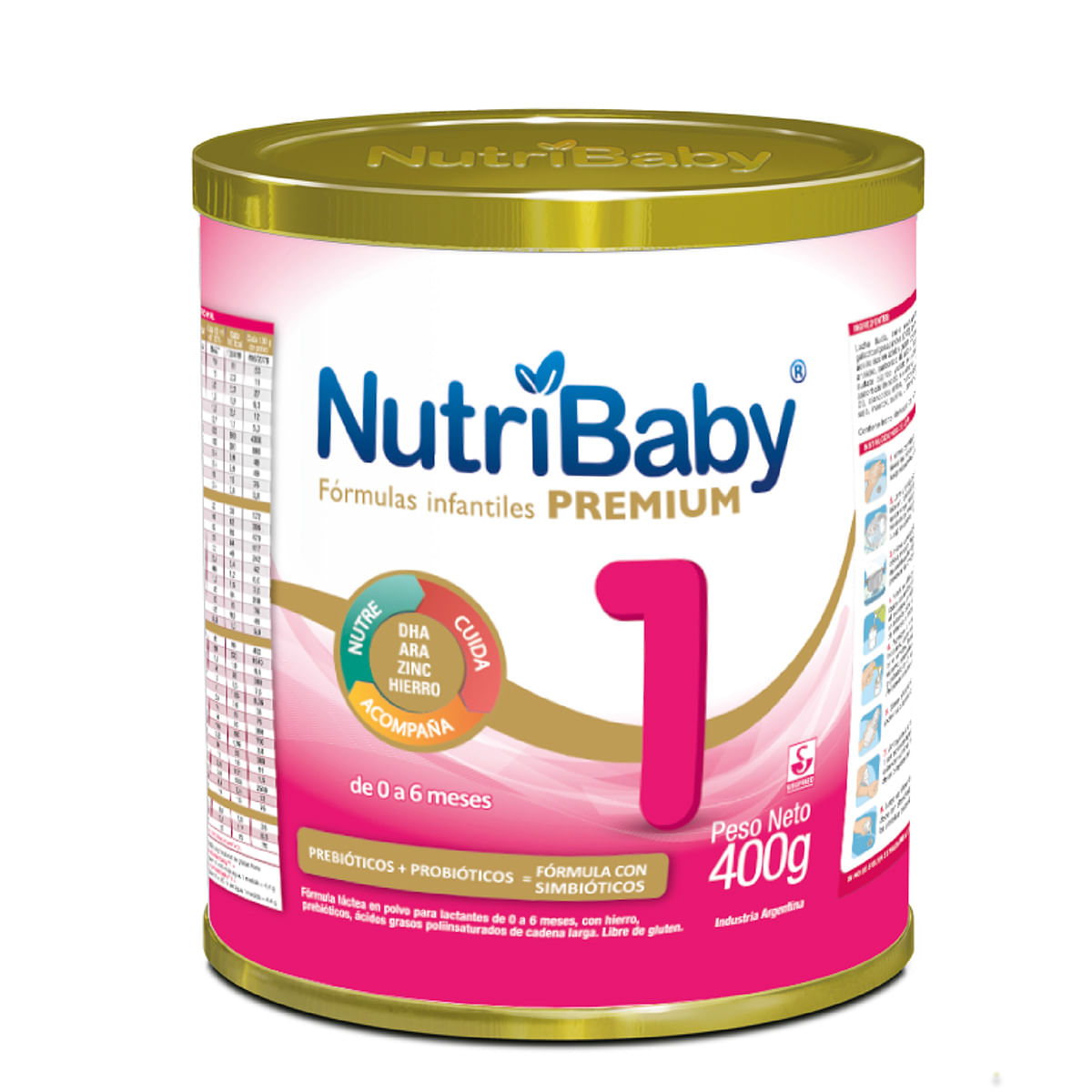 Fórmula Láctea Nutribaby Premium 1 0-6 Meses Polvo Tarro X 400 G.