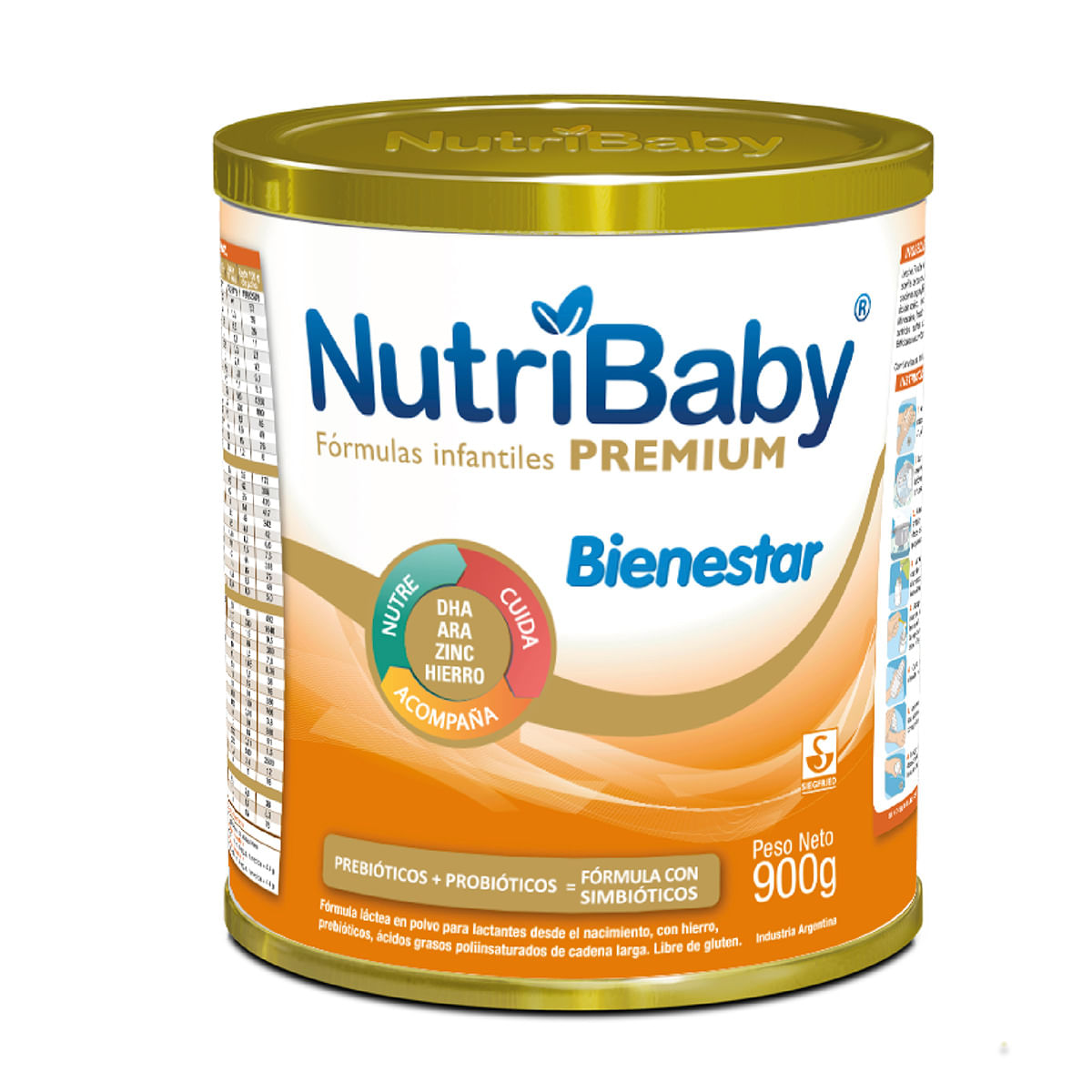 Fórmula Láctea Nutribaby Premium Bienestar Polvo Tarro X 900 G.