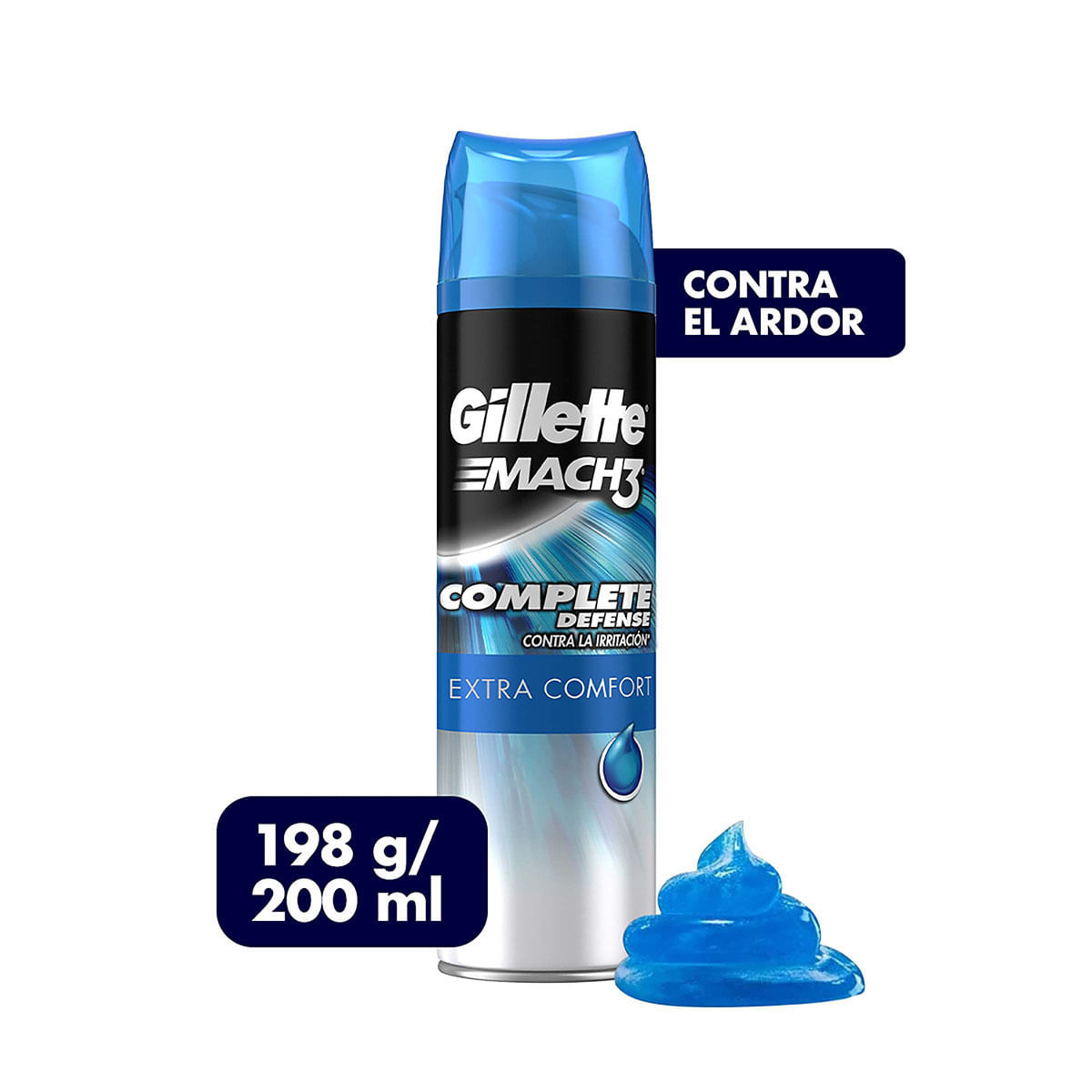 Gel para Afeitar Gillette Mach 3 Extra Comfort Spray x 200 mL.