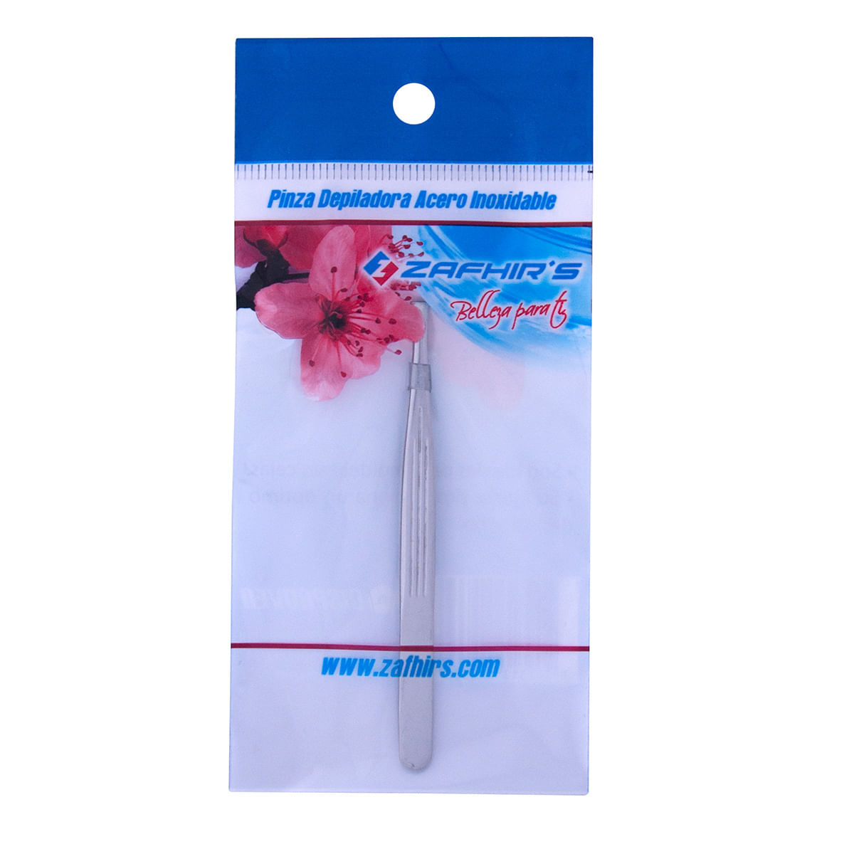 Pinza Depiladora de Acero Zafhirs Blister x 1 Ud