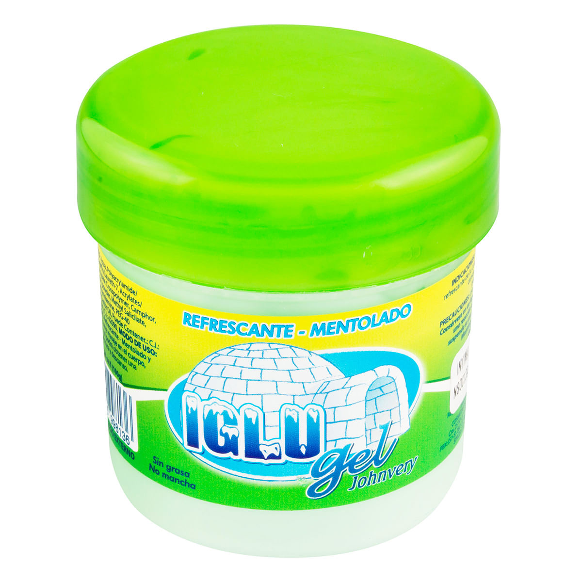 Gel Refrescante Johnvery Iglú Mentolado Frasco X 100 G.