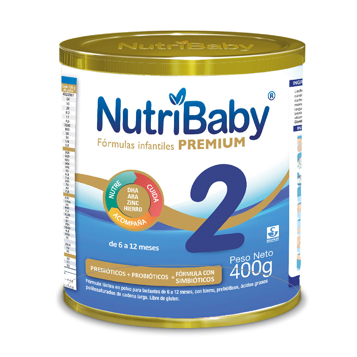 Fórmula Láctea Nutribaby Premium 2 6-12 Meses Polvo Tarro X 400 G.