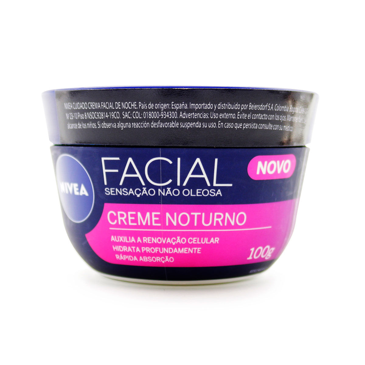 Crema Facial Nivea Nocturna Frasco x 100 g