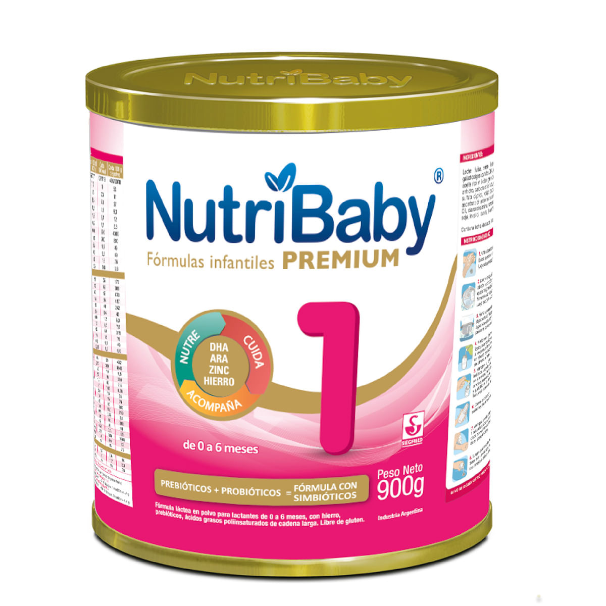 Fórmula Láctea Nutribaby Premium 1 0-6 Meses Polvo Tarro X 900 G.
