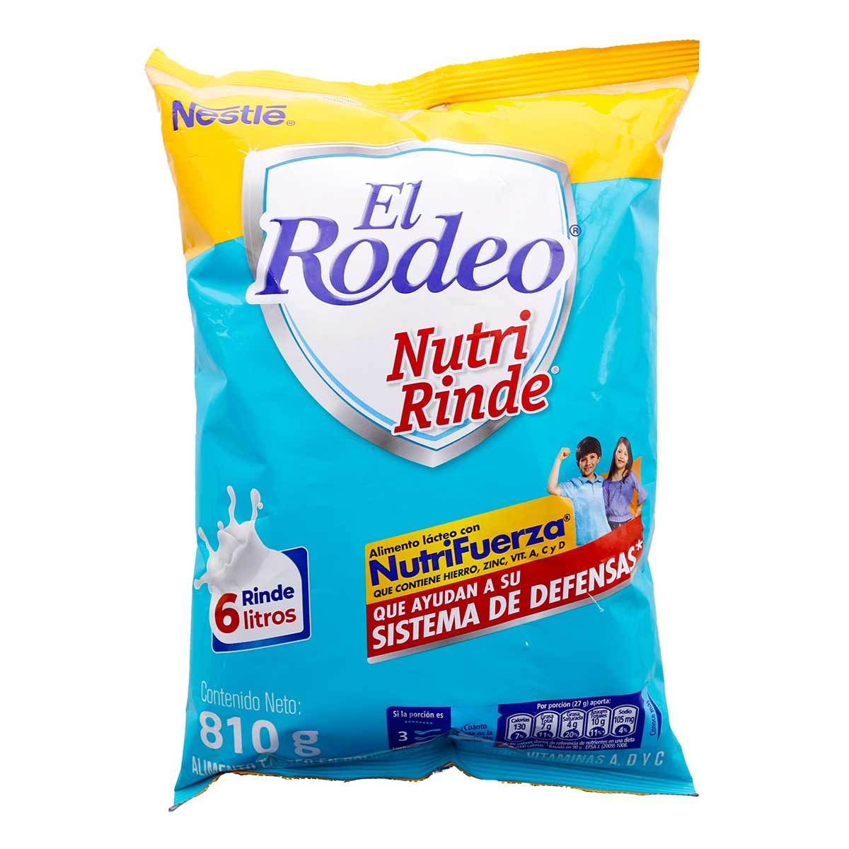 Alimento Lácteo El Rodeo Nestlé Nutri Rinde Polvo Paquete x 810 g