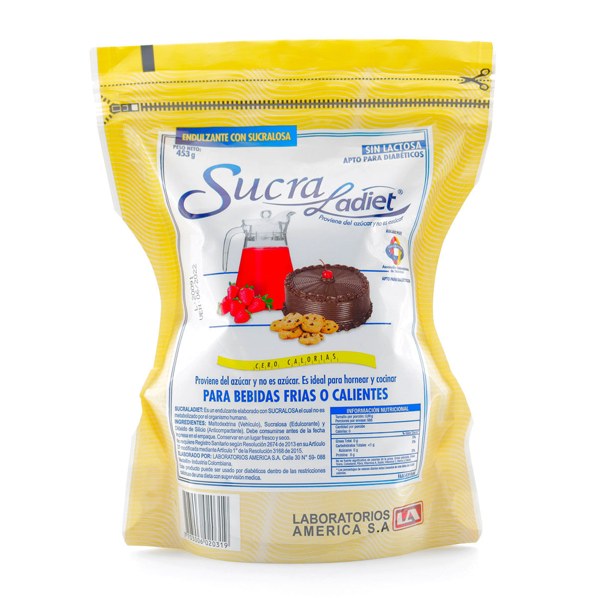 Endulzante Sucra Ladiet Con Sucralosa Doypack X 453 G.