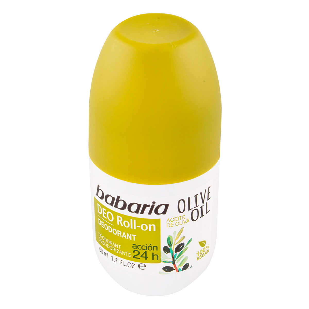 Desodorante Babaria Deo Olive Oil Roll On x 50 mL.