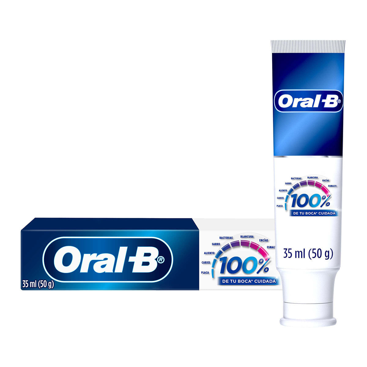 Pasta Dental Oral-B 100% Menta Caja x 35 mL.