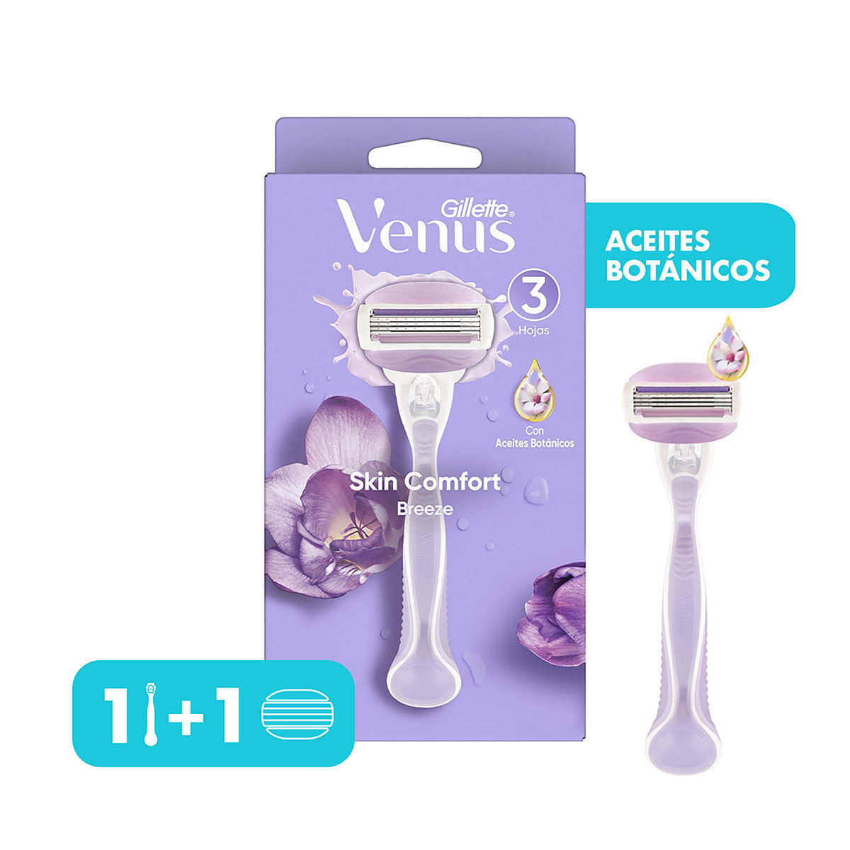 Máquina para Afeitar Gillette Venus Breeze 3 Hojas Blister x 1 Ud.