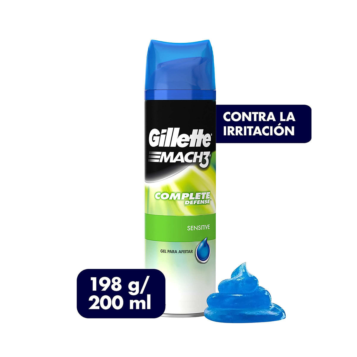 Gel para Afeitar Mach 3 Sensitive Spray x 198 g.