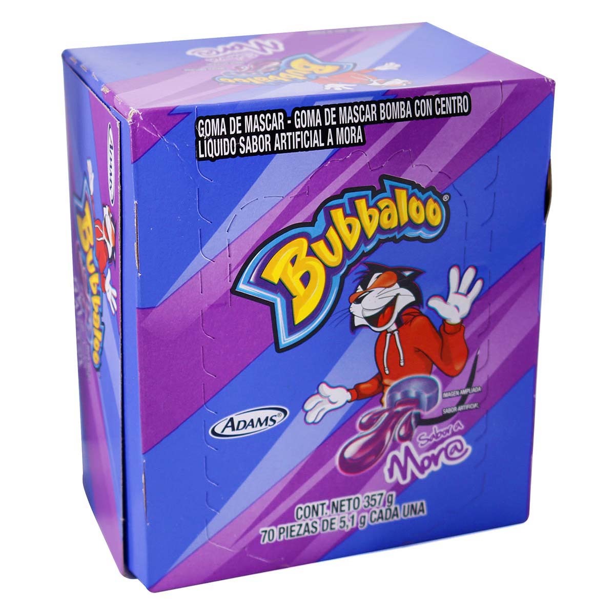 Goma De Mascar Bubbaloo Mora Azul Caja X 357 G 70 Uds.