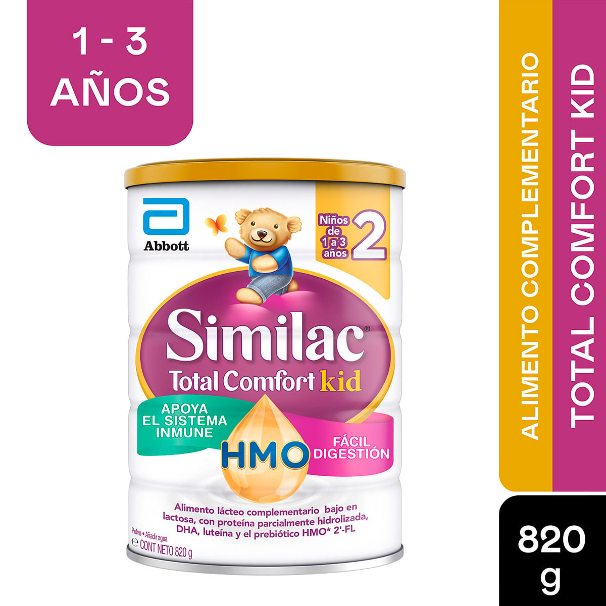 Fórmula Infantil Abbott Similac 2 Total Comfort Pro-Sensitive 1-3 Años Polvo Tarro x 820 g
