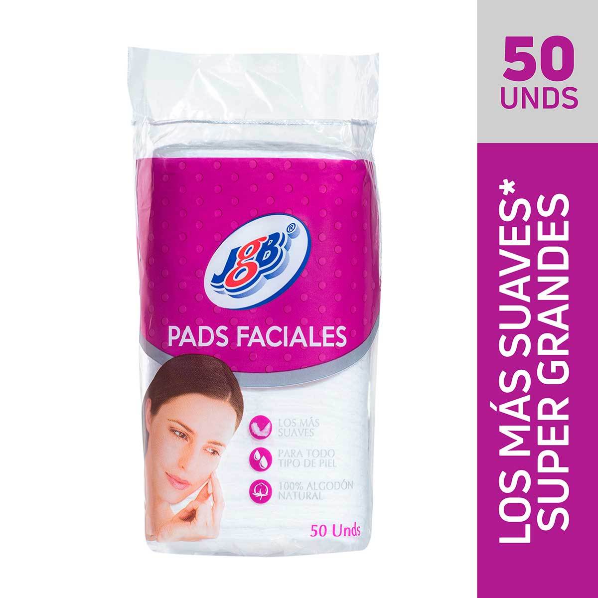 Pads Faciales JGB Algodón Paquete x 50 Uds