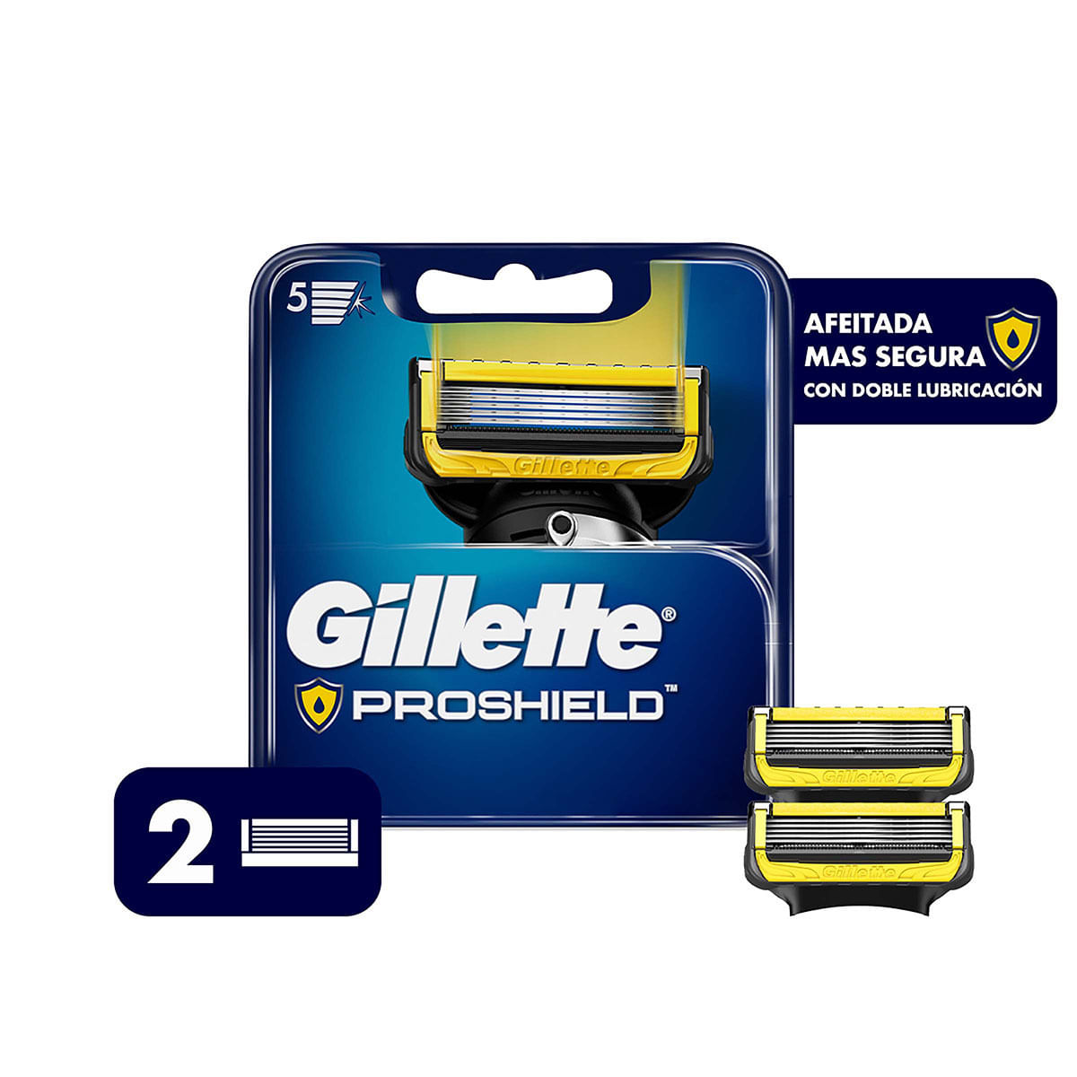 Cartuchos para Afeitar Gillette Fusion Proshield Caja x 2 Uds.