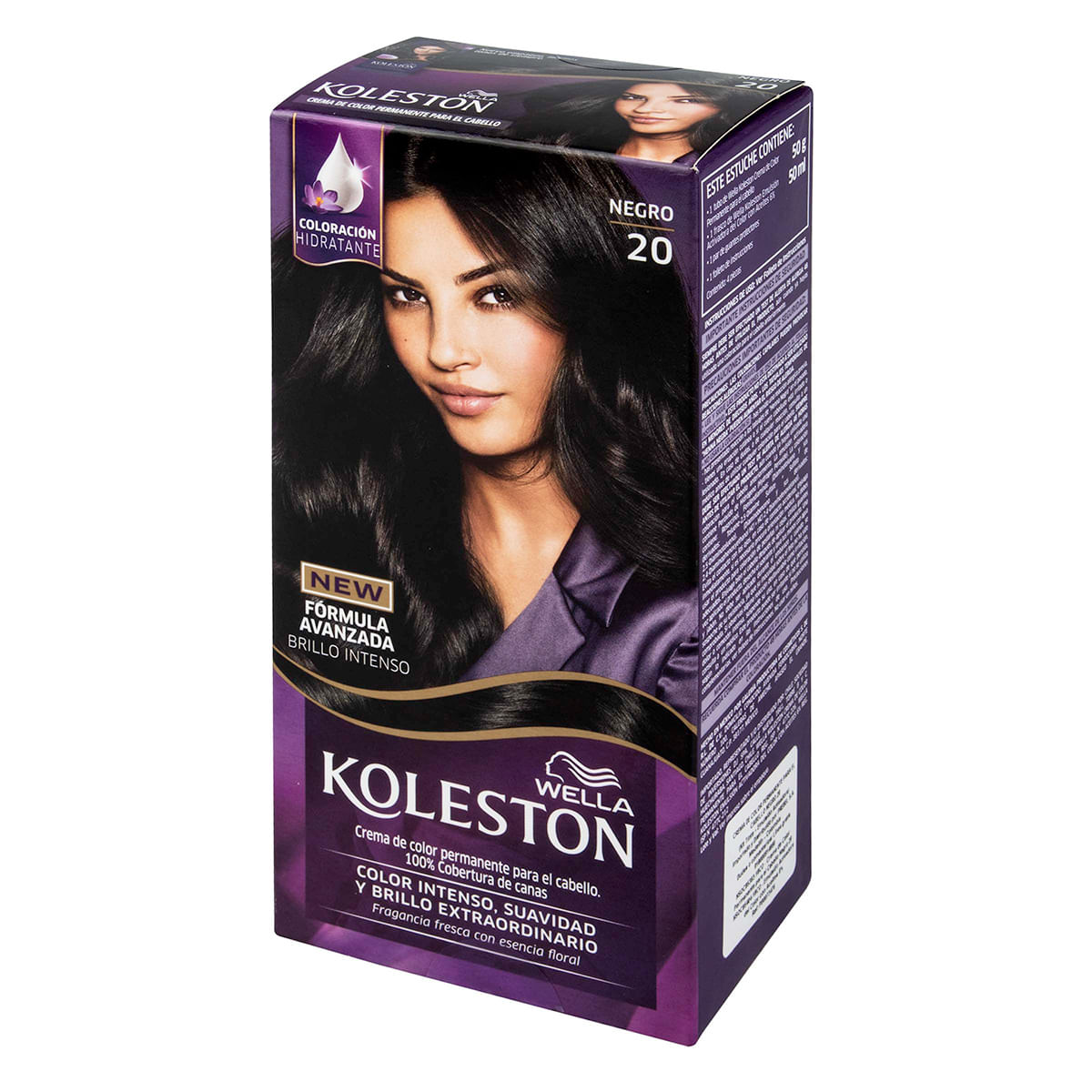 Tinte Permanente Wella Koleston 20 Negro x Caja.