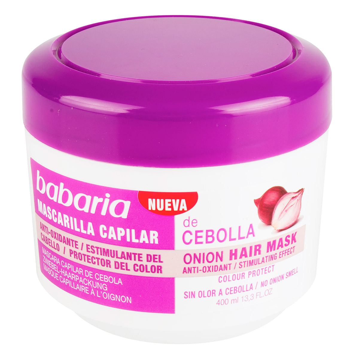 Mascarilla Capilar Babaria Cebolla Frasco x 400 mL.