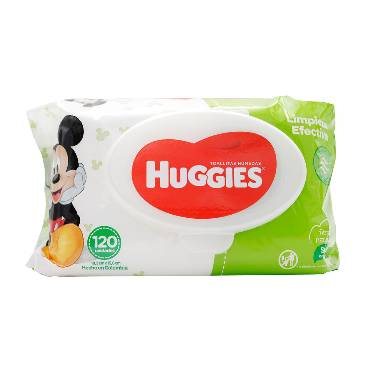 Toallitas Húmedas Huggies Limpieza Efectiva Paquete X 120 Uds.