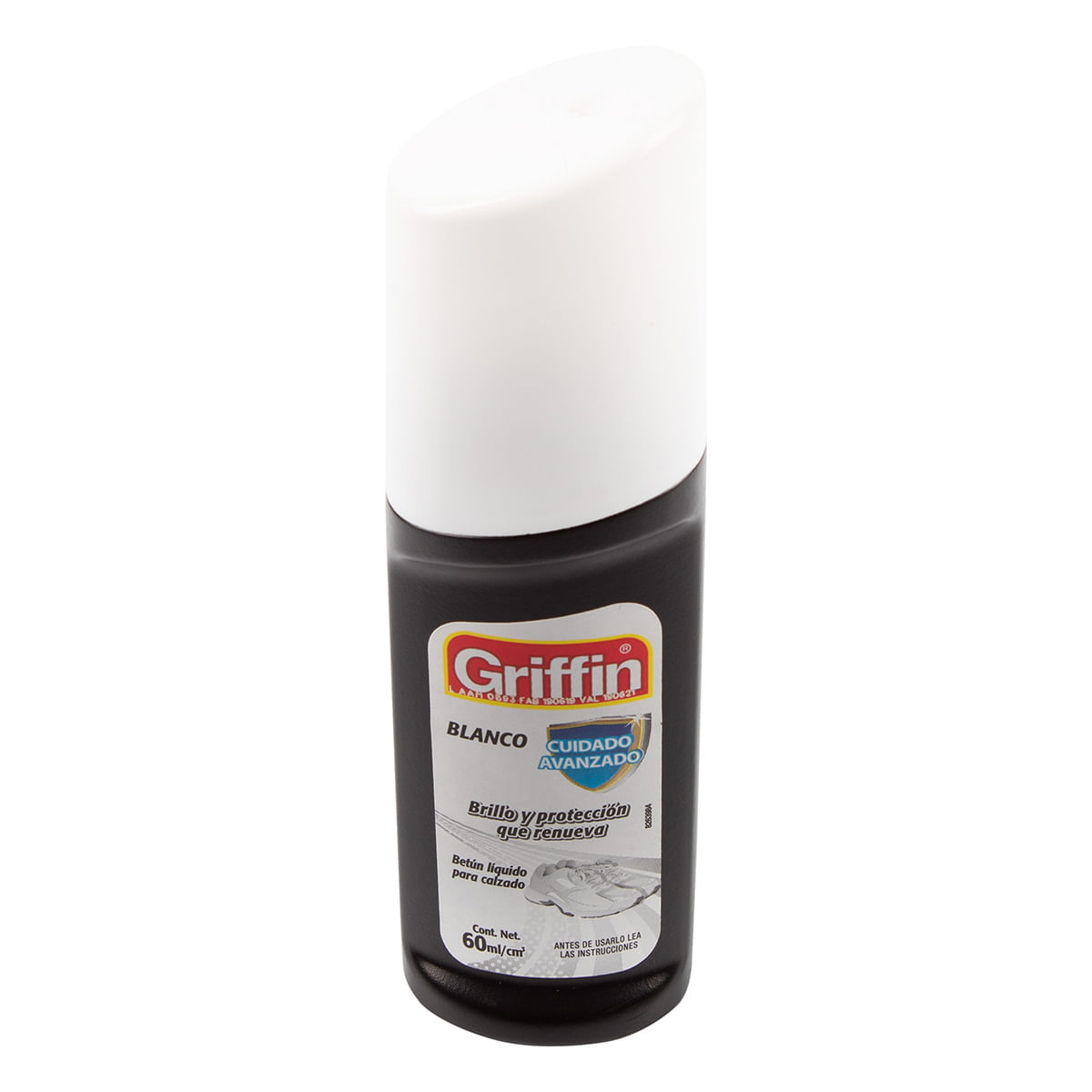 Betún Líquido Griffin Cuidado Avanzado Blanco Frasco x 60 mL.