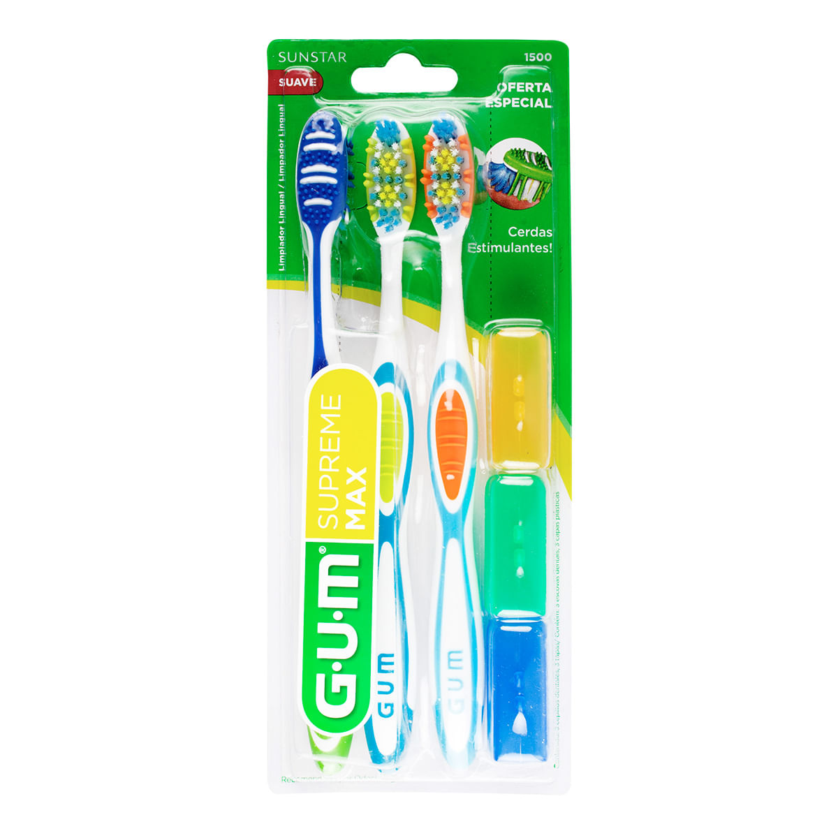 Cepillo Dental Gum Sunstar Supreme Max Blister x 3 Uds Pague 3 Lleve 4.