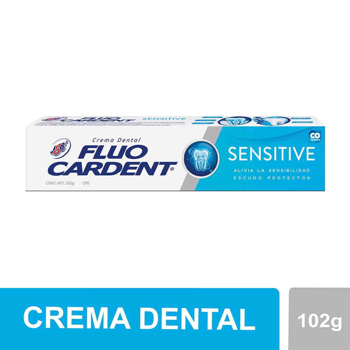 Crema Dental Fluo Cardent Sensitive Caja X 102 G.