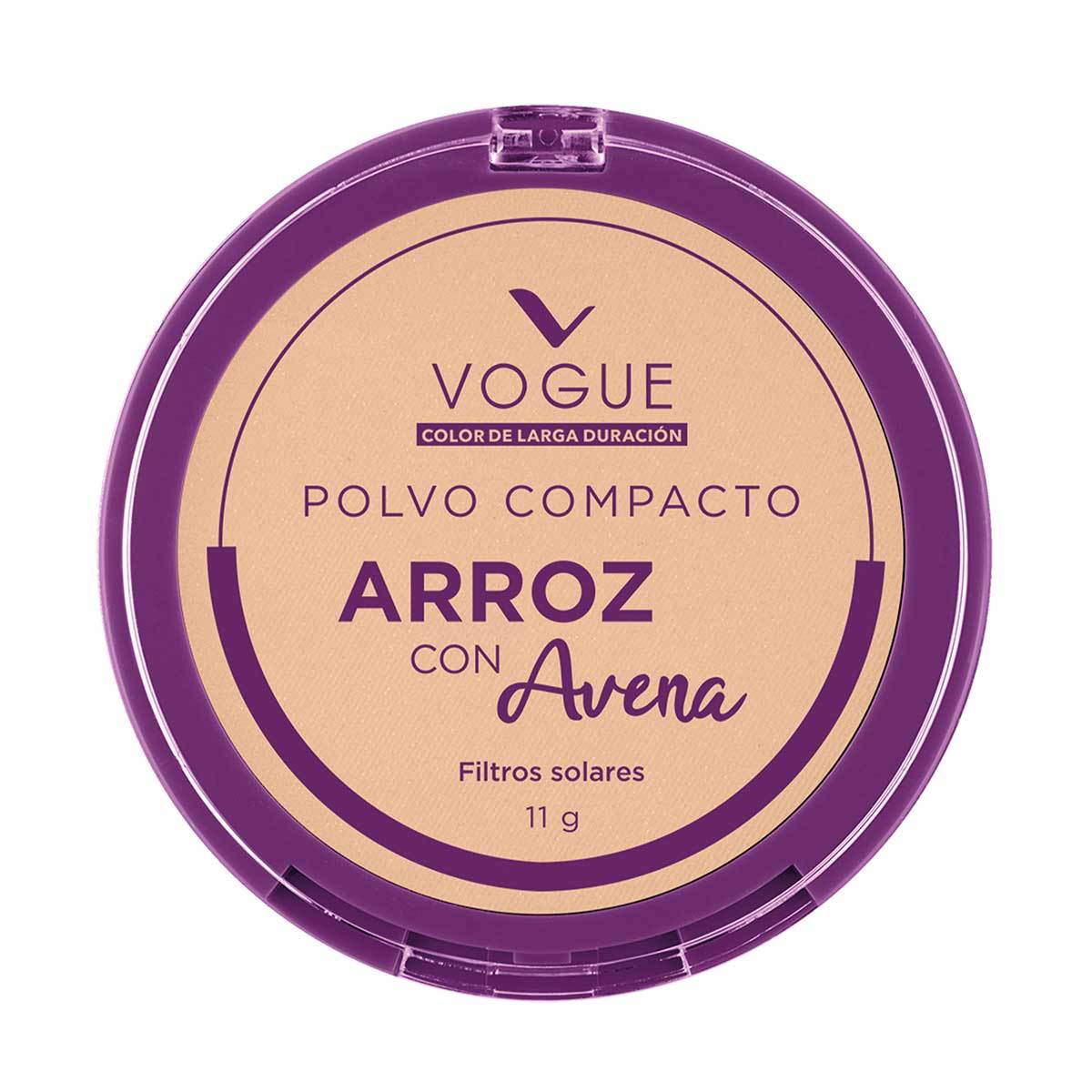 Polvo Compacto Vogue Arroz con Avena Vainilla Frasco x 11 g.