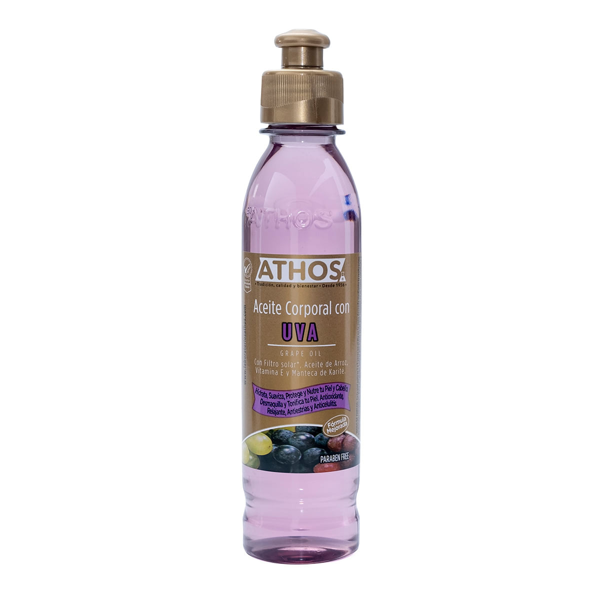 Aceite Corporal De Uva Athos Frasco X 250 Ml.